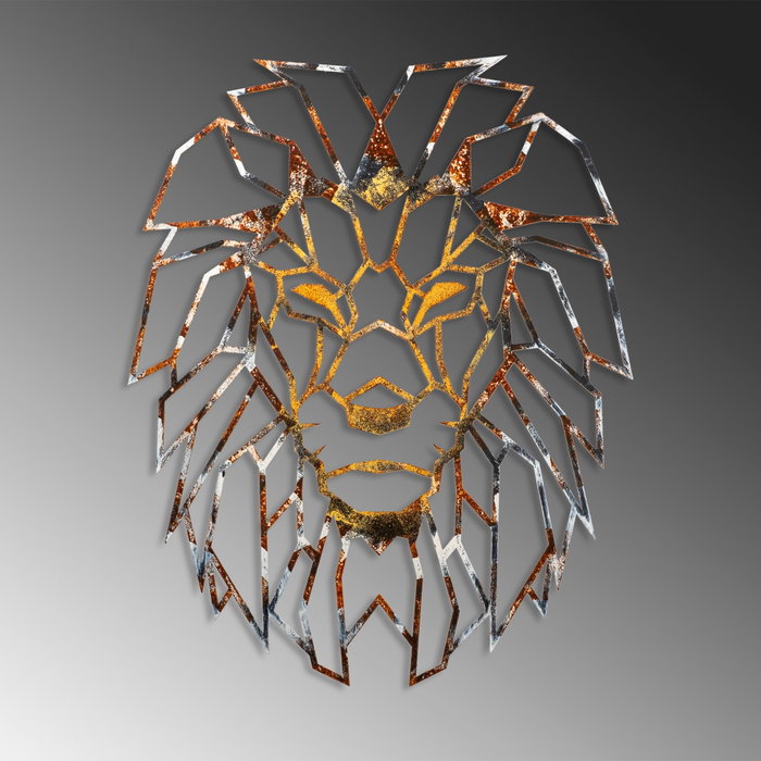 Wallity Lion - 1 Escultura de pared de metal multicolor Wallity Lion - 1 Escultura de pared de metal multicolor